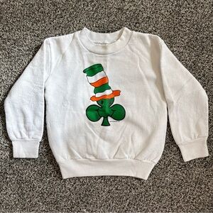 Vintage Rabbit Skins Crewneck Sweatshirt Size 4 Shamrock Irish Kids Made In USA